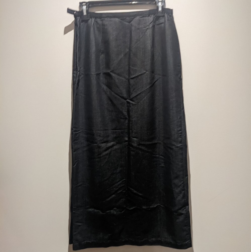 Rayon blend midi skirt